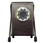 Celtic Mandala B&W Pen Holder Desk Clock