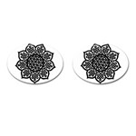 Celtic Mandala B&W Cufflinks (Oval)