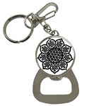 Celtic Mandala B&W Bottle Opener Key Chain