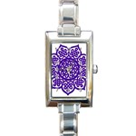 Celtic Mandala_violet Rectangular Italian Charm Watch