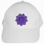 Celtic Mandala_violet White Cap