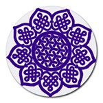 Celtic Mandala_violet Round Mousepad