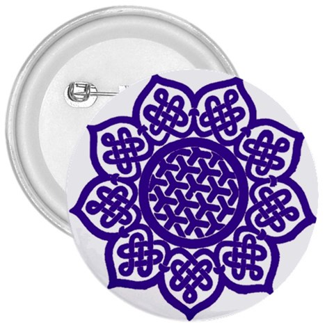 Celtic Mandala_violet 3  Button from ArtsNow.com Front