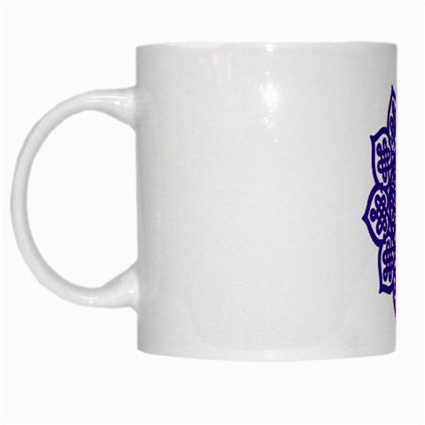 Celtic Mandala_violet White Mug from ArtsNow.com Left