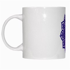 Celtic Mandala_violet White Mug from ArtsNow.com Left