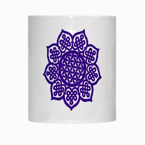 Celtic Mandala_violet White Mug from ArtsNow.com Center