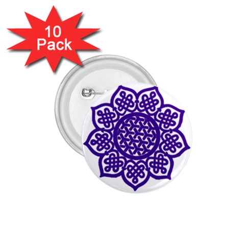 Celtic Mandala_violet 1.75  Button (10 pack)  from ArtsNow.com Front