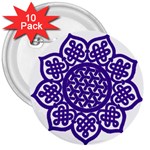 Celtic Mandala_violet 3  Button (10 pack)