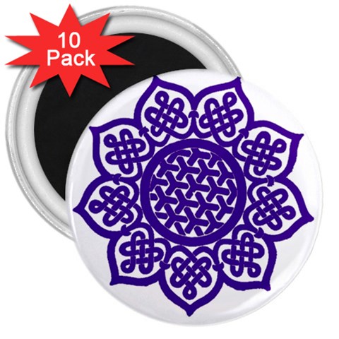 Celtic Mandala_violet 3  Magnet (10 pack) from ArtsNow.com Front