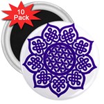 Celtic Mandala_violet 3  Magnet (10 pack)