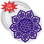 Celtic Mandala_violet 3  Button (100 pack)