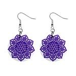 Celtic Mandala_violet 1  Button Earrings