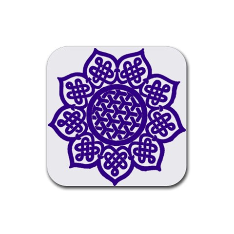 Celtic Mandala_violet Rubber Coaster (Square) from ArtsNow.com Front