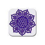 Celtic Mandala_violet Rubber Coaster (Square)