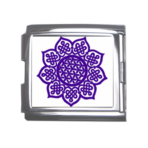 Celtic Mandala_violet Mega Link Italian Charm (18mm) from ArtsNow.com Front