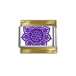 Celtic Mandala_violet Gold Trim Italian Charm (9mm)