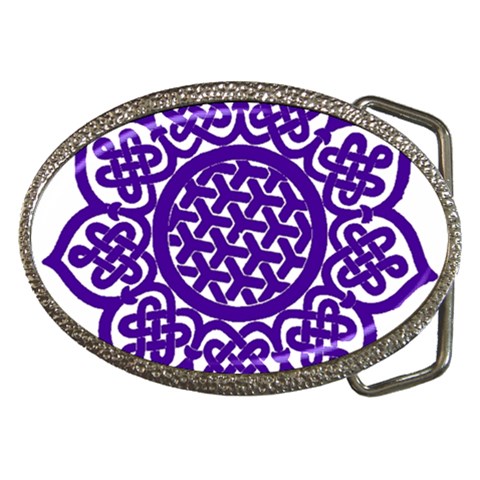 Celtic Mandala_violet Belt Buckle from ArtsNow.com Front