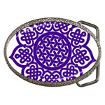 Celtic Mandala_violet Belt Buckle