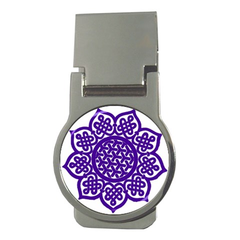 Celtic Mandala_violet Money Clip (Round) from ArtsNow.com Front