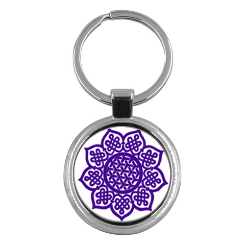 Celtic Mandala_violet Key Chain (Round) from ArtsNow.com Front