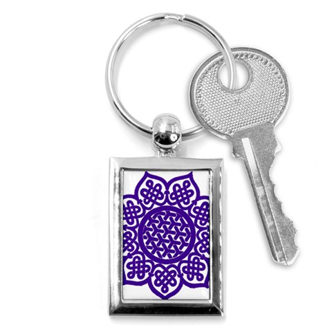 Celtic Mandala_violet Key Chain (Rectangle) from ArtsNow.com Front