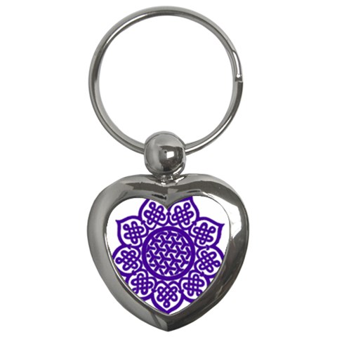 Celtic Mandala_violet Key Chain (Heart) from ArtsNow.com Front