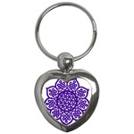 Celtic Mandala_violet Key Chain (Heart)