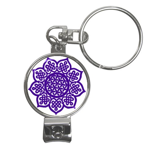 Celtic Mandala_violet Nail Clippers Key Chain from ArtsNow.com Front