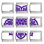 Celtic Mandala_violet 9mm Italian Charm (9 pack)