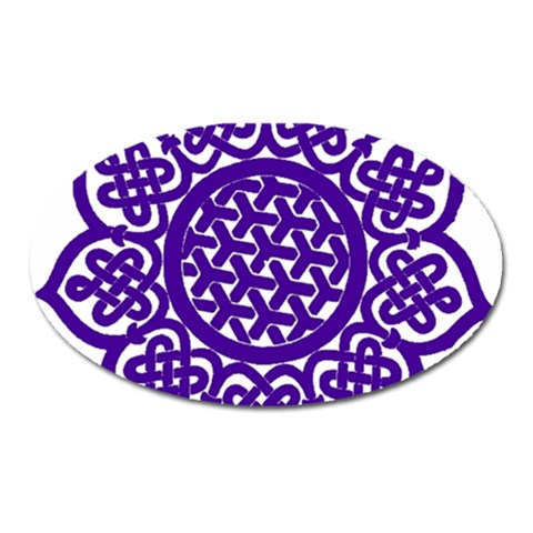 Celtic Mandala_violet Magnet (Oval) from ArtsNow.com Front