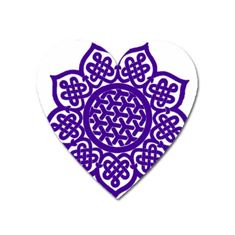 Celtic Mandala_violet Magnet (Heart) from ArtsNow.com Front