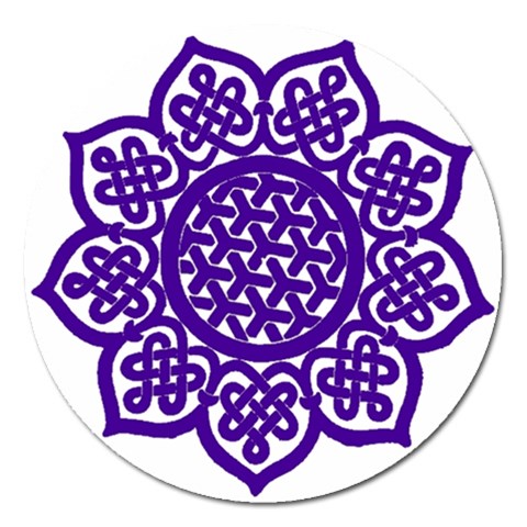 Celtic Mandala_violet Magnet 5  (Round) from ArtsNow.com Front