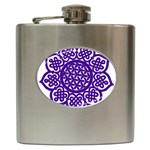 Celtic Mandala_violet Hip Flask (6 oz)