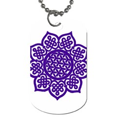 Celtic Mandala_violet Dog Tag (Two Sides) from ArtsNow.com Front