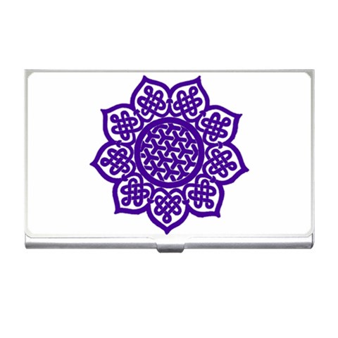 Celtic Mandala_violet Business Card Holder from ArtsNow.com Front