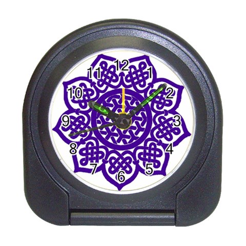 Celtic Mandala_violet Travel Alarm Clock from ArtsNow.com Front