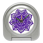 Celtic Mandala_violet Travel Alarm Clock