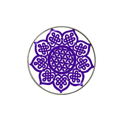 Celtic Mandala_violet Hat Clip Ball Marker from ArtsNow.com Front