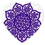 Celtic Mandala_violet Jigsaw Puzzle (Heart)