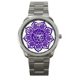 Celtic Mandala_violet Sport Metal Watch