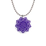 Celtic Mandala_violet 1  Button Necklace