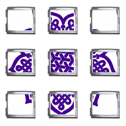 Celtic Mandala_violet Mega Link Italian Charm (9 pack) from ArtsNow.com Front