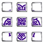 Celtic Mandala_violet Mega Link Italian Charm (9 pack)