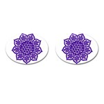 Celtic Mandala_violet Cufflinks (Oval)