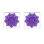 Celtic Mandala_violet Cufflinks (Square)