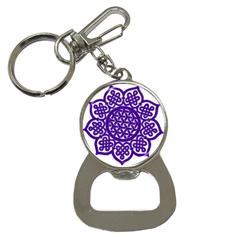 Celtic Mandala_violet Bottle Opener Key Chain from ArtsNow.com Front