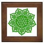 Celtic Mandala_green Framed Tile