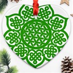 Celtic Mandala_green Ornament (Heart)