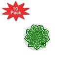 Celtic Mandala_green 1  Mini Button (10 pack) 