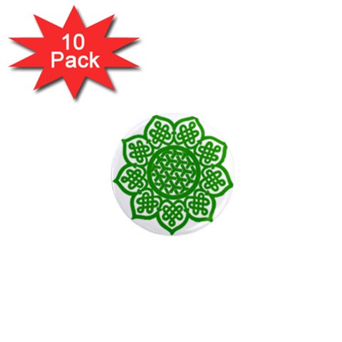 Celtic Mandala_green 1  Mini Magnet (10 pack)  from ArtsNow.com Front